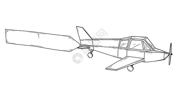 带翅膀和螺旋桨的小平面     单机空军横幅旅游飞行员卡通片广告飞行飞机航空公司空气背景图片
