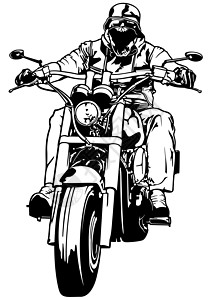 来自帮派的摩托车手运输黑与白文化男人骑术自行车骑士车辆旅游街道背景图片