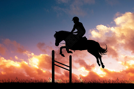 战胜障碍马 跳跃哺乳动物骑术动物鬃毛女孩竞争插图竞争者马术障碍背景