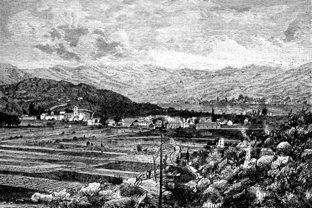 山雕刻Cetinje 黑山首都 古代雕刻背景