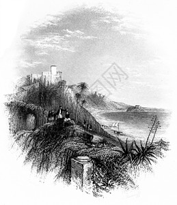 科萨尔岛 古代雕刻背景图片