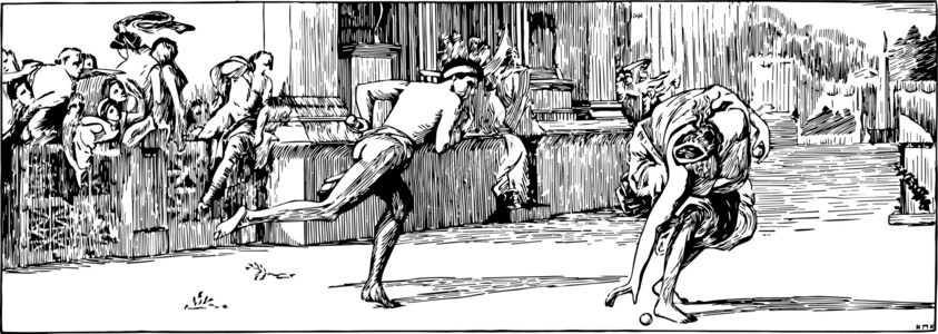 亚特兰大种族复古插画白色插图雕刻绘画地面跑步黑色艺术背景图片