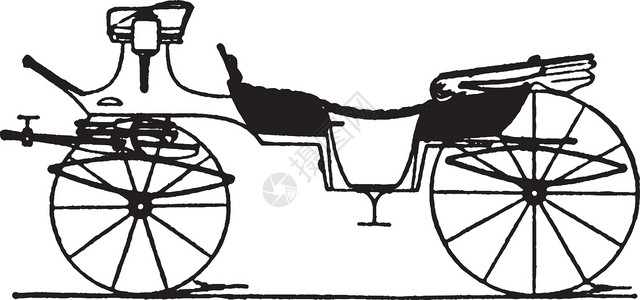 复古插图黑色绘画乘客雕刻艺术运输白色背景图片