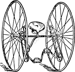 自行车轮子奥托·迪奥克 古老的插图插画