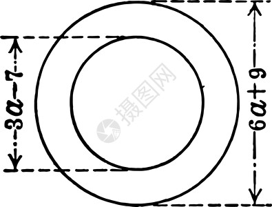 索尼A73a-7和6a+9长年病理环环形圆环 直径为3a-7和6a+9插画