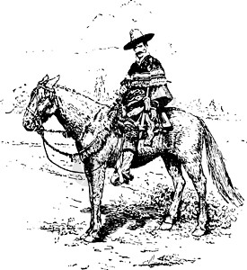 Ranchero 古代插图背景图片