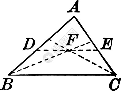 三角形 与基线和两条交叉线平行高清图片