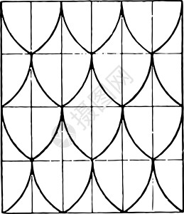 镶嵌复古插画绘画花瓣三角形行数白色圆圈雕刻黑色艺术正方形背景图片