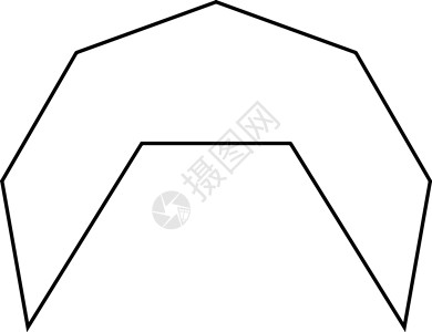 不规则凹 Nonagon 复古插画九边形数字黑色艺术绘画白色插图雕刻背景图片