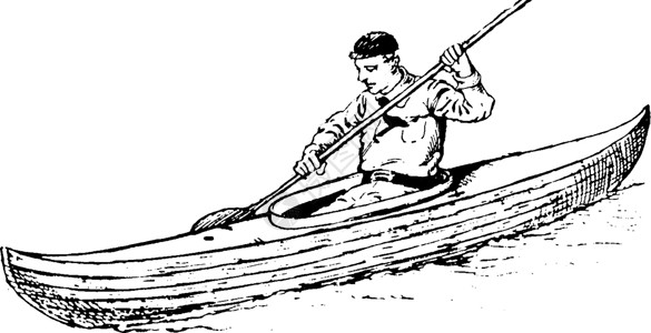 独木舟古代插图背景图片
