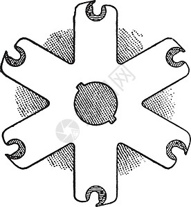 裂谷锯 古代插图背景图片