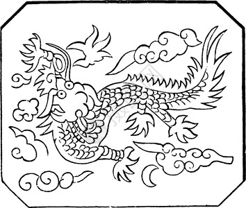 上海大印章 古典插图背景图片