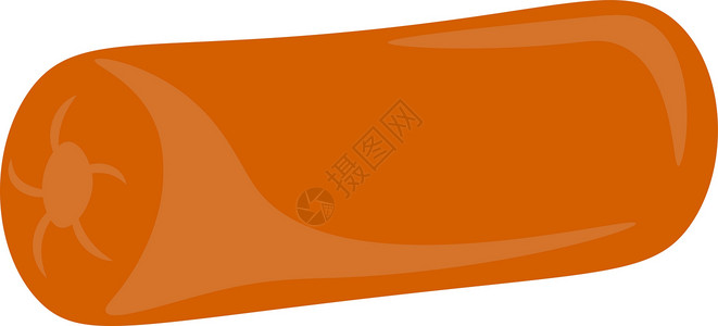记忆棉枕头舒适的橙色枕头 矢量或彩色插图设计图片