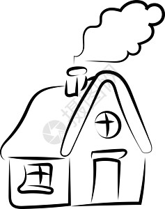 白色背景上的房子住宅卡通片建筑草图城市绘画建筑学公寓窗户艺术背景图片
