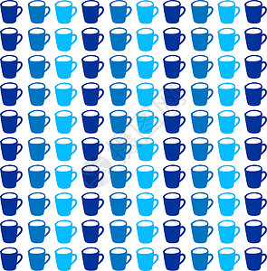 Cups 壁纸 插图 白色背景的矢量背景图片