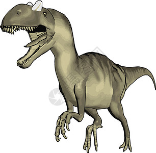 灭绝动物物种 恐龙矢量或颜色说明背景图片
