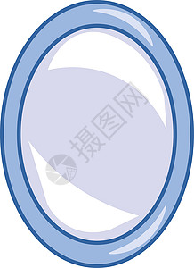 蓝色 oval 镜像矢量或颜色插图背景图片