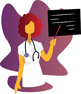护士矢量图护士 sho 的白色背景上的现代矢量图设计图片