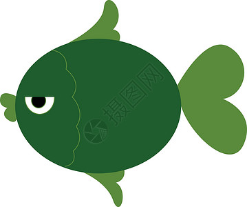 绿色鱼矢量或彩色图案钓鱼高清图片素材