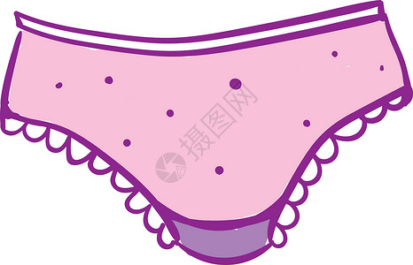 粉色内裤矢量或颜色插图背景图片