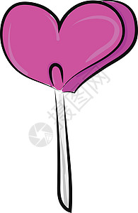 心形糖粉红色心形矢量或彩色图案中的糖果插画