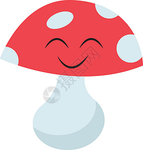 表情符号的微笑蘑菇集孤立在白色背景 vi高清图片
