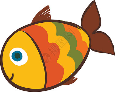 独特的鱼类 矢量或颜色说明背景图片