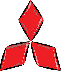 三菱马达 向量或颜色图解的徽标背景图片