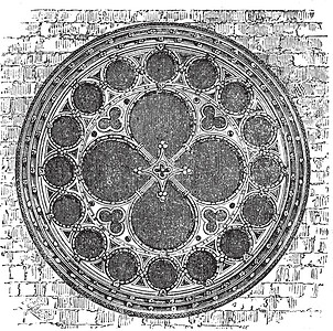 玫瑰圣母堂院长眼睛在林肯大教堂北耳堂的玫瑰窗古董蚀刻历史石头建筑绘画艺术品玻璃玫瑰宗教插画