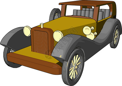 旧车玩具 插图 白色背景的矢量城市交通汽车车辆卡通片艺术驾驶引擎发动机赛车背景图片