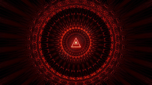 三角铁丝网设计 3D插图背景壁纸三角形红色隧道3d渲染运动墙纸背景图片