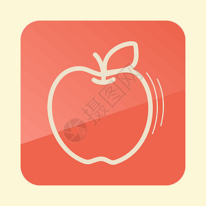 Apple 大纲图标 收获 感恩节矢量水果收成饮食插图食物感恩背景图片