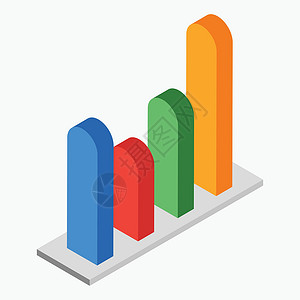 3D 彩色条形图形元素的等量营销信息公司条状商业生长金融进步数据报告背景图片