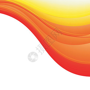 创意抽象波浪背景墙纸黄色粒子波浪状作品曲线红色打印几何技术背景图片
