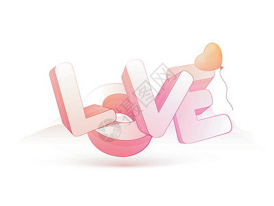 情人节庆祝的爱文本邀请函可乐宗浪漫刻字气球问候情人派对字体恋情背景图片