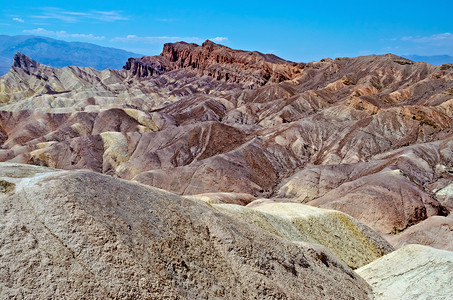 美国加利福尼亚州死亡谷沙漠峡谷蓝色全球风暴太阳岩石冒险山脉荒野非洲高清图片素材