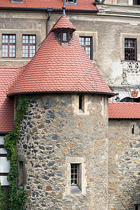 波兰的Czocha城堡历史旅游纪念碑旅行闲暇娱乐背景图片