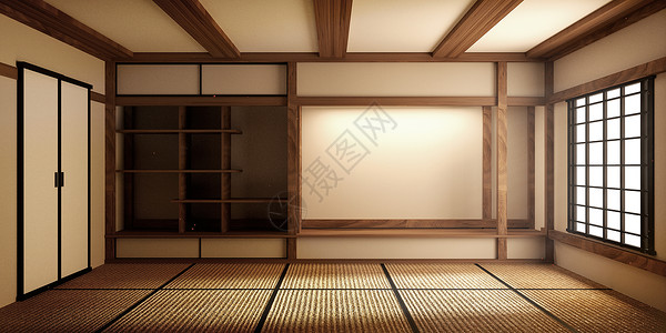 榻榻米床垫空的日本人高清图片