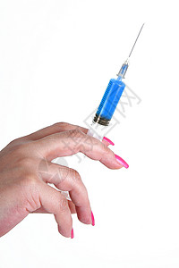 白色背景的孤立注射器医院救生液体采血概念药品护士解药疫苗背景图片