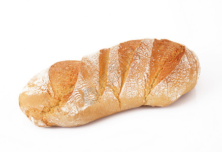 白底面的面包上美食白色背景图片
