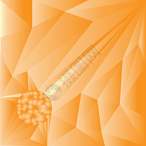 抽象几何皱巴巴的三角形低聚风格矢量图图形背景网格墙纸坡度橙子马赛克技术卡片横幅水晶边缘背景图片