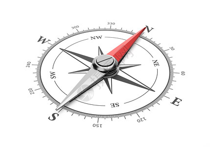指南针图在白色背景上的指南针设备图学插图旅行红色黑色玫瑰金属勘探地理背景