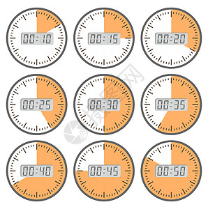 机芯和手表图标发条指针警报圆形时钟拨号小时计时器商业背景图片