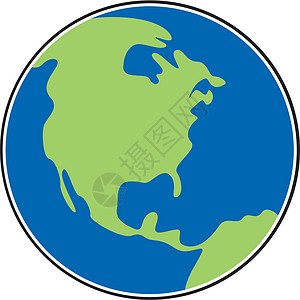 地球行星地球卡通片海洋大洲背景图片