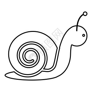 蜗牛图标黑色科洛司机竞赛螺旋鼻涕虫速度花园动物野生动物背景图片