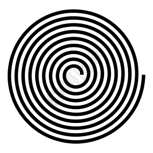 螺旋螺旋环流图标黑色矢量插图平面样式图像高清图片