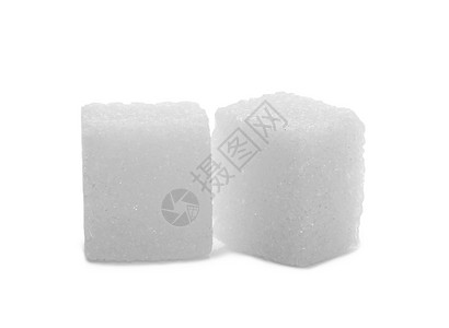 糖块颗粒状团体食物白色背景图片