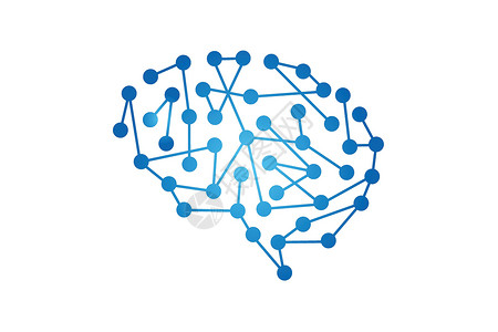 brain大脑连接标志设计数字大脑标志模板Brain log科学社区网络拼图风暴创新数据库数据技术头脑插画