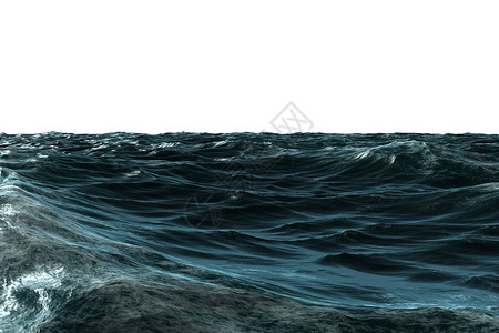 蓝色海洋蓝海波浪计算机插图绘图高清图片
