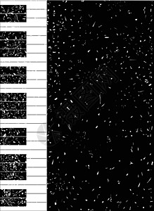 钢琴键海报背景乐器派对键盘插图黑色音乐白色背景图片